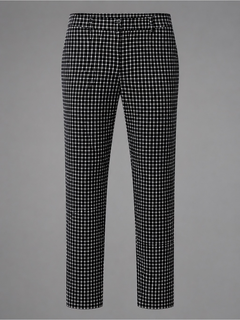 Old Navy Black & White Plaid Pixie Ankle Pants